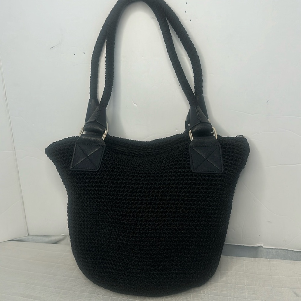 THE SAK  Lucca Black Crochet Leather